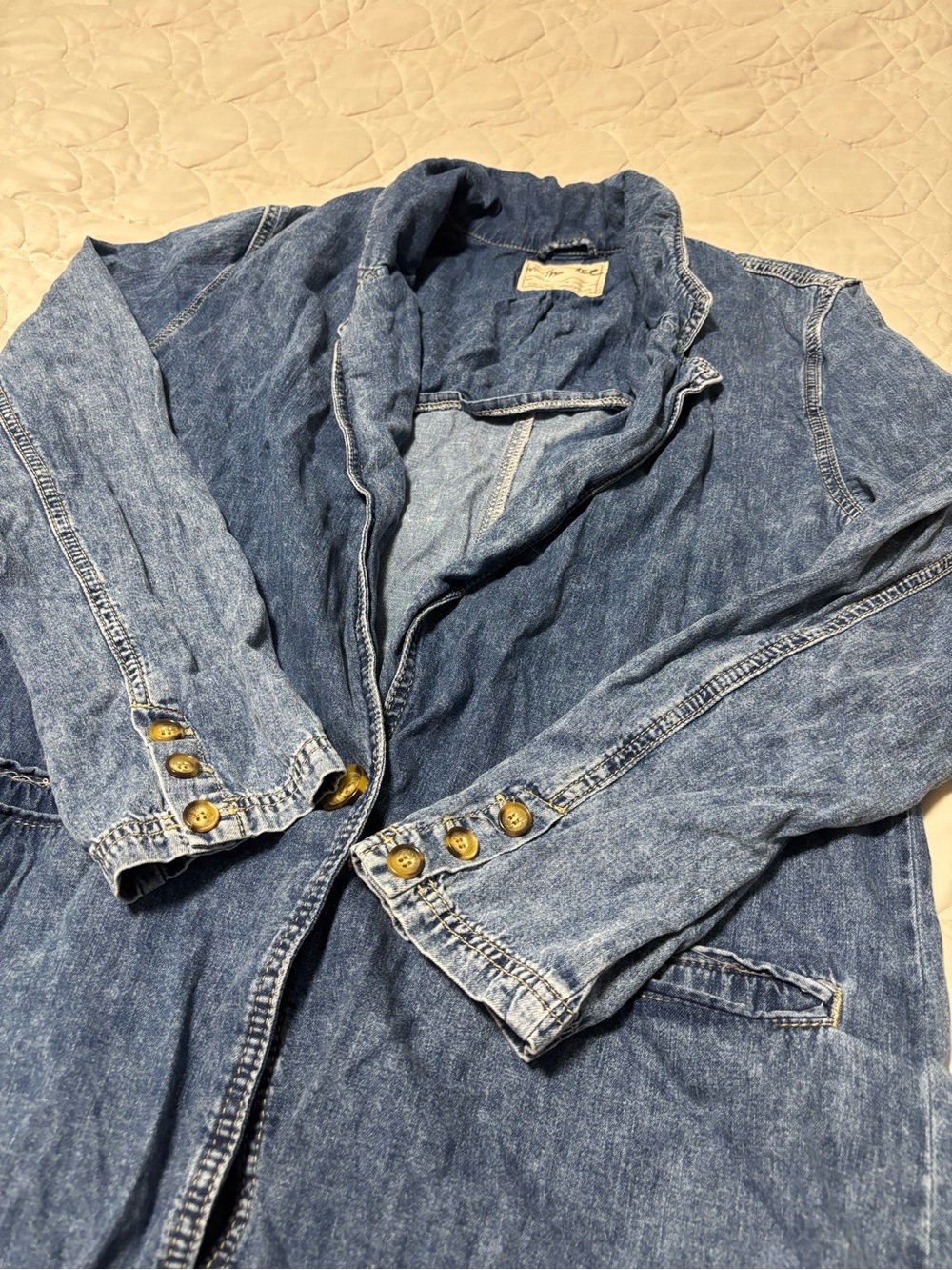 We The Free oversized Denim Blazer
